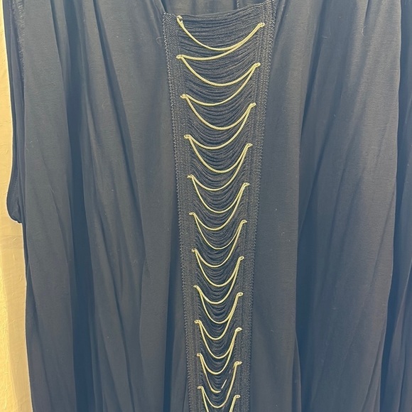 Rock & Republic Black Embellished Bodycon Midi Dress New Without Tags - Picture 3 of 5